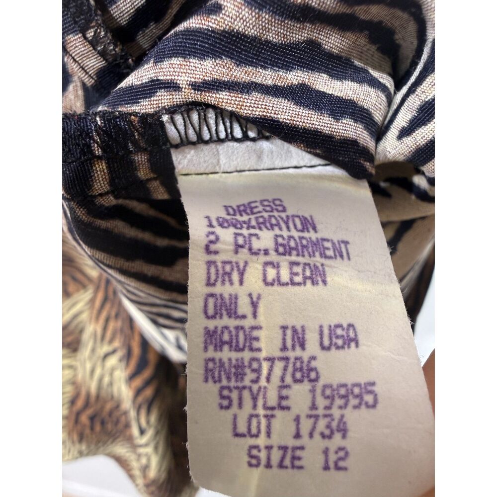 Halloween Costume Animal Print Mob Wife Fattaneh Bahari Dress Set Sz 12 USA - Picture 5 of 15
